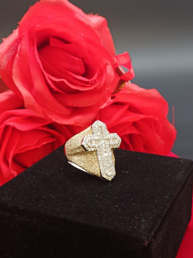 14k gold cross ring 2.4CT Tamayo's Jewelry